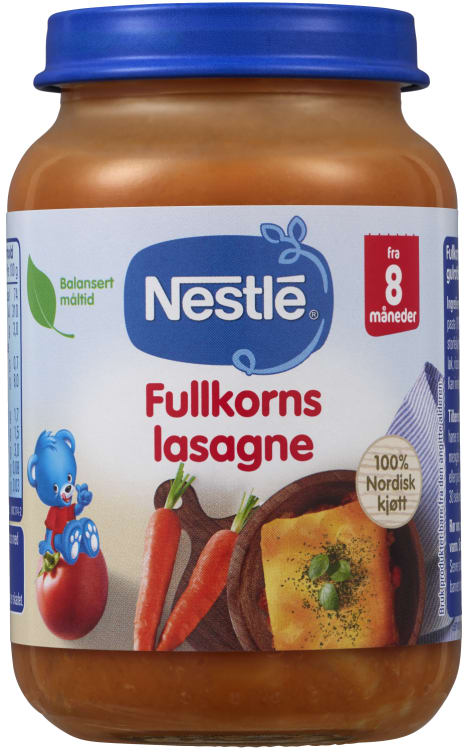 Fullkornslasagne 8mnd 190g Nestle