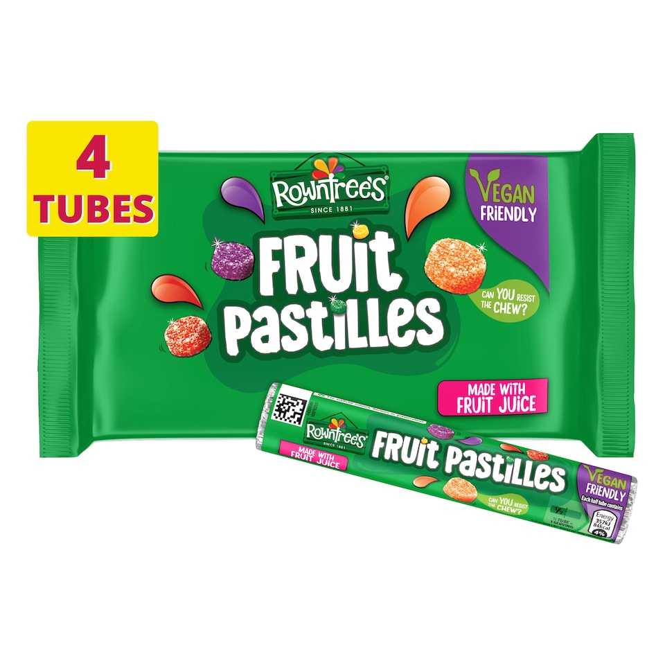 Rowntree's Fruit Pastilles Sweets 4 x 41g