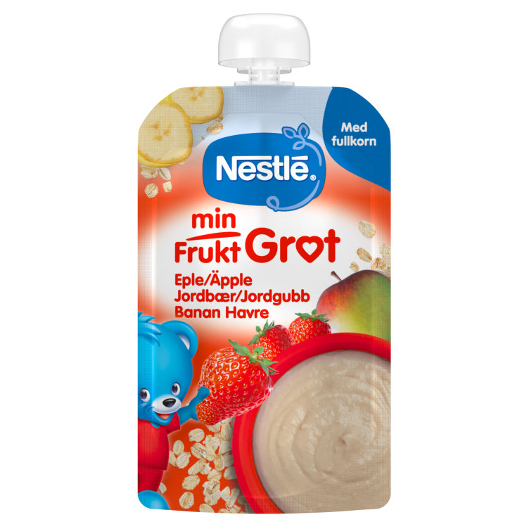 Min Fruktgrøt Jordbær 110g fra 6m Nestle