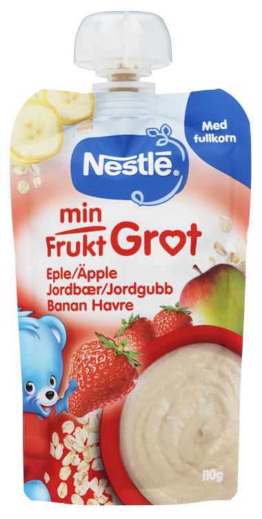 Min Fruktgrøt Jordbær 110g fra 6m Nestle
