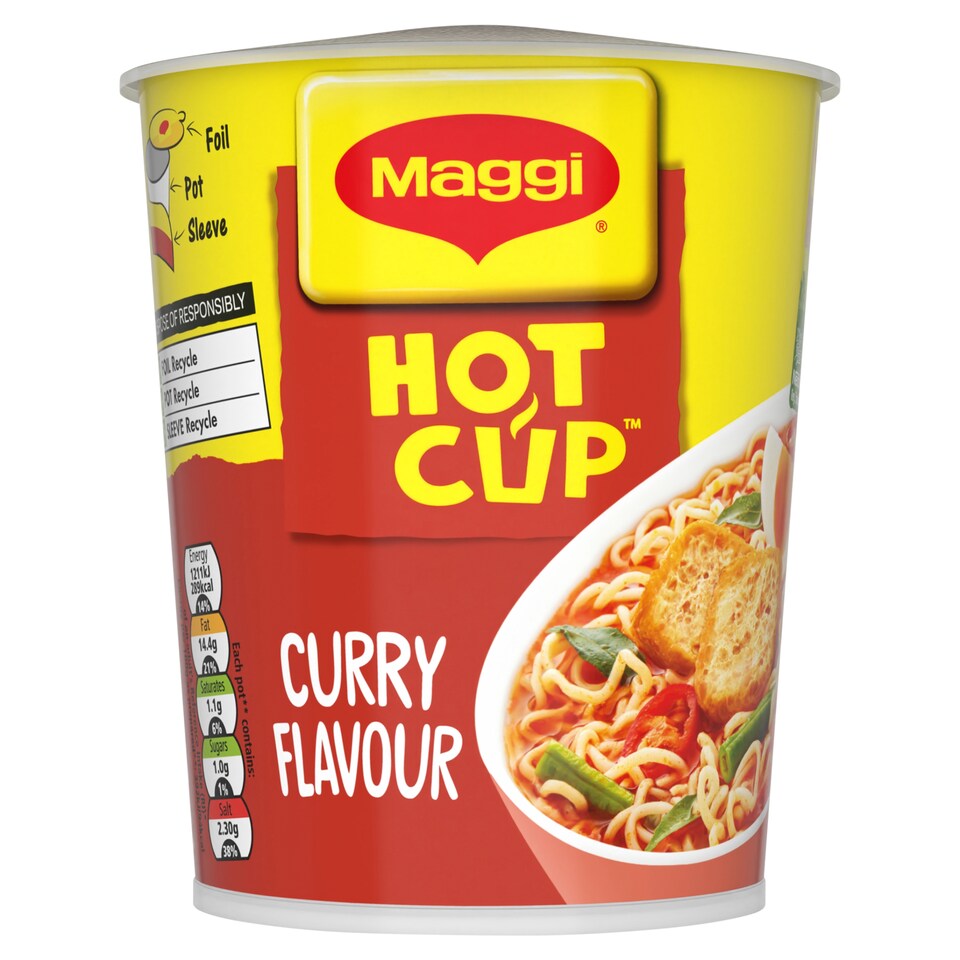 Maggi Hot Cup Noodles - Curry Flavour 59.2g