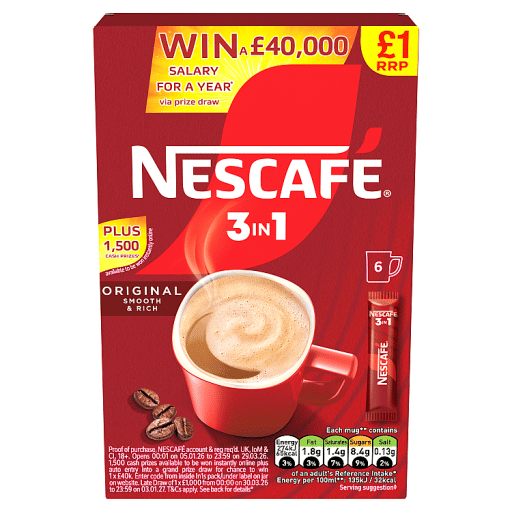Nescafé 3 in 1 Original 6 x 16g (96g)