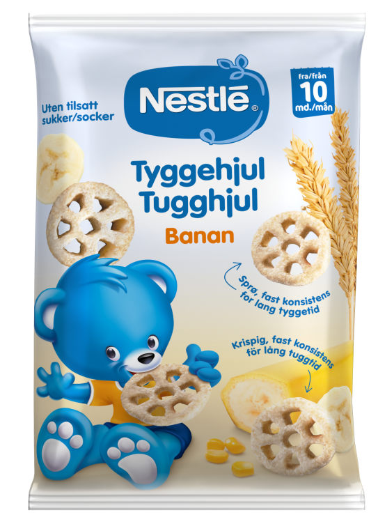 Tyggehjul Banan 28g fra 10m