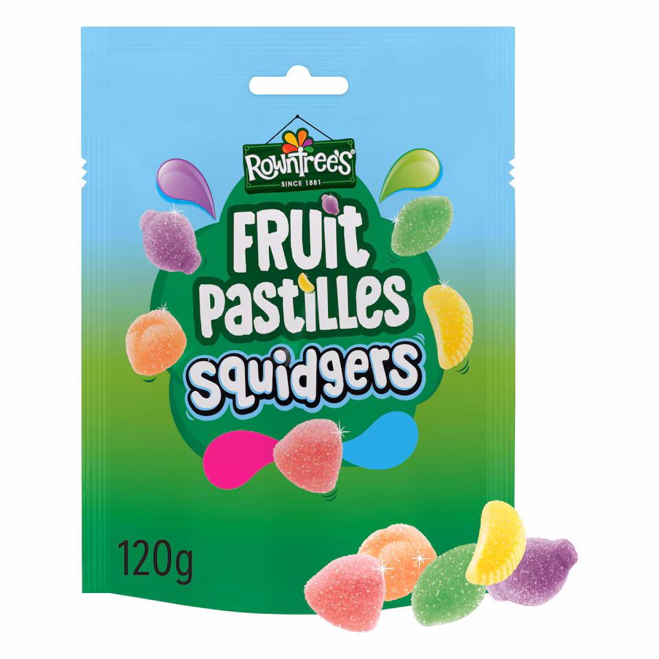 Rowntree’s Fruit Pastilles Squidgers Sweets Sharing Bags 120g