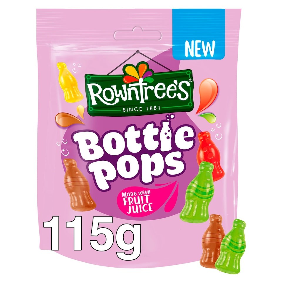 ROWNTREES Bottle Pops Sweets Sharing Bag 115g