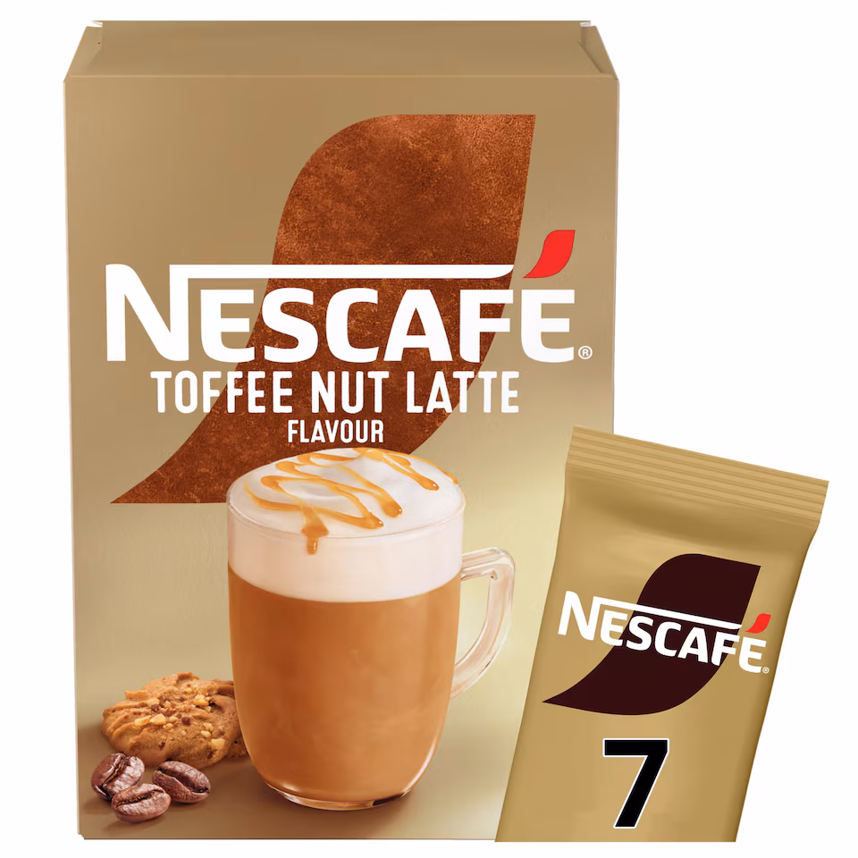 Nescafe Toffee Nut Latte Instant Coffee 7 Sachets