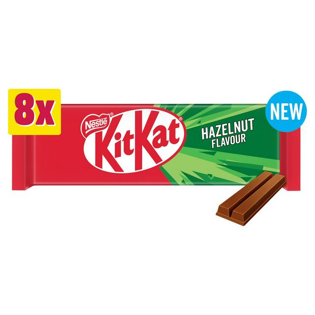 KitKat 2 Finger Hazelnut Flavour Chocolate Bar Multipack x8 165.6g