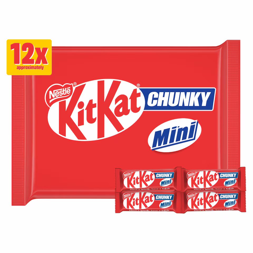 KitKat Chunky Mini Milk Chocolate Bars 12 Pack Multipack 194g
