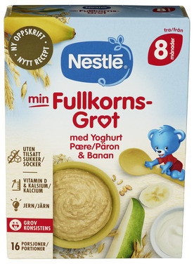 Min Fullkornsgrøt Yoghurt Pære Banan 8m 410g
