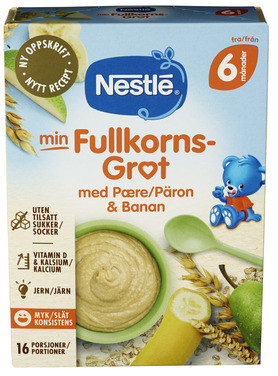 Min Fullkornsgrøt Pære Banan 6m 410g