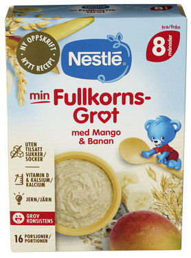Min Fullkornsgrøt Mango Banan 8m 410g