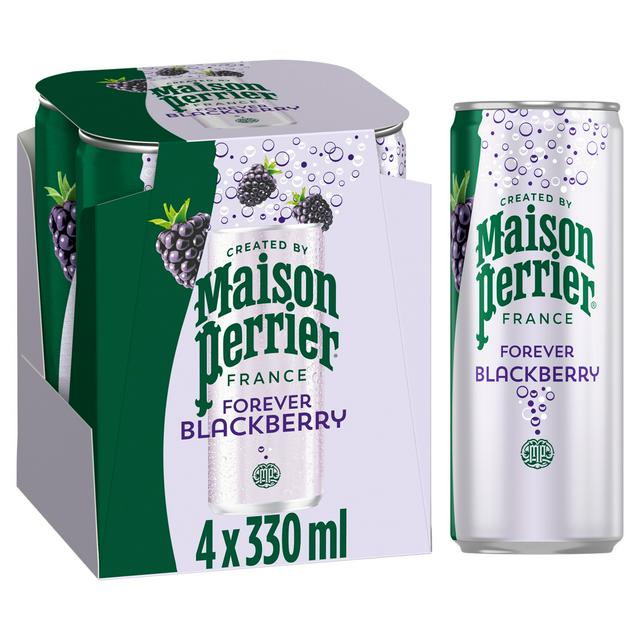 Maison Perrier Forever 4 x 330ml Blackberry Lightly Flavoured Sparkling Water
