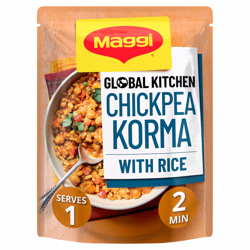 Maggi Global Kitchen Chickpea Korma with Rice Ready Meal 260g