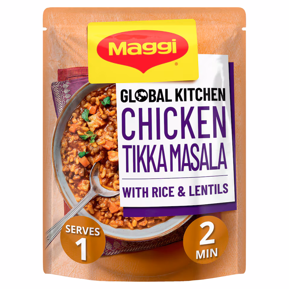 Maggi Global Kitchen Chicken Tikka Masala with Rice and Lentils Ready Meal 260g