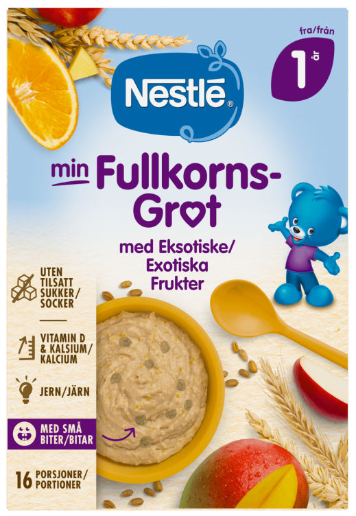 Min Fullkornsgrøt Eksotiske Frukter 1år 410g