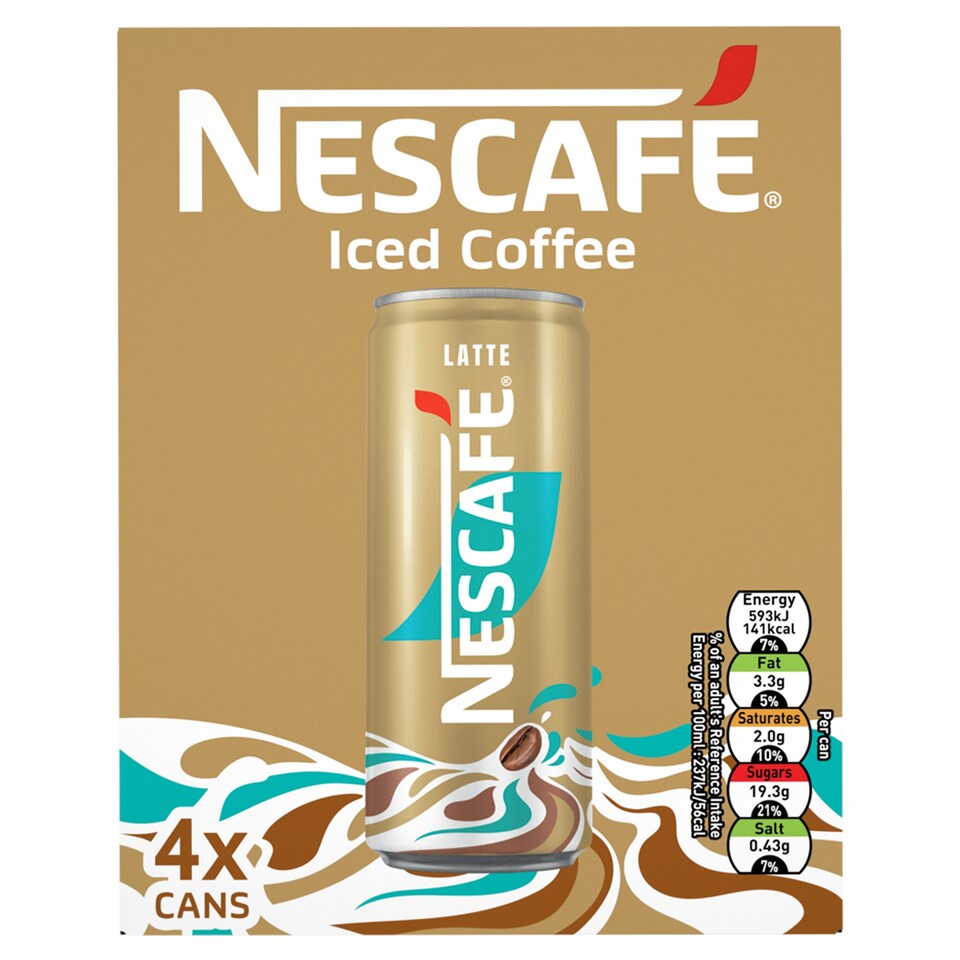 NESCAFE Iced Coffee Latte 4x250ML