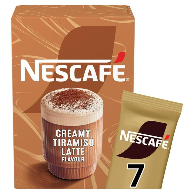 Nescafé 7 x 136.5g Latte Flavour Creamy Tiramisu Coffee Sachets, Dessert Edition