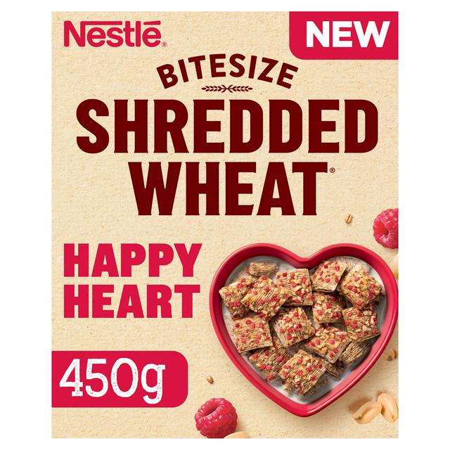 Nestlé Shredded Wheat Bitesize 450g Happy Heart Raspberry & Nuts Breakfast Cereal