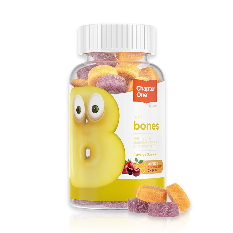 Chapter One, Bones Gummies, Calcium + Vitamin D, 60c