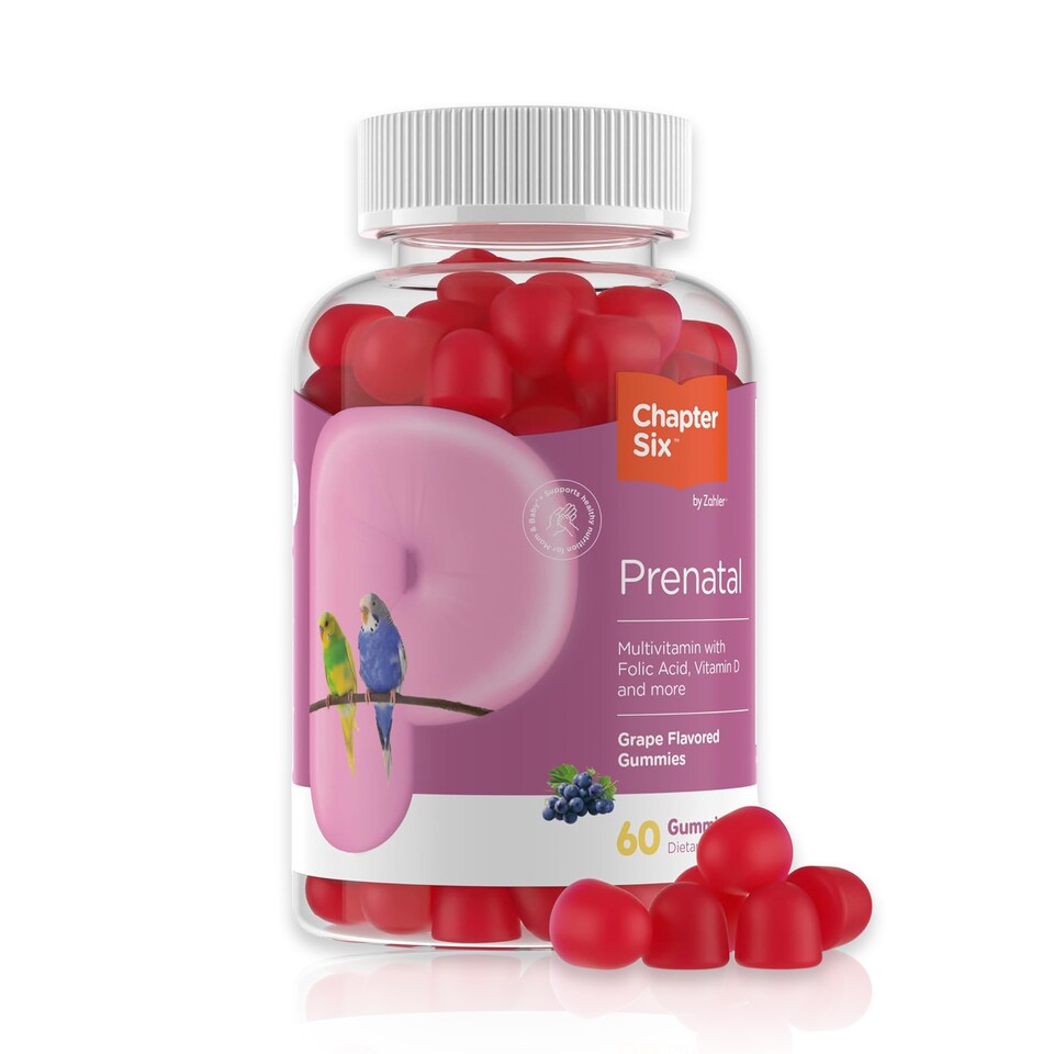 Chapter Six, Prenatal Support Gummies, Grape, 60c