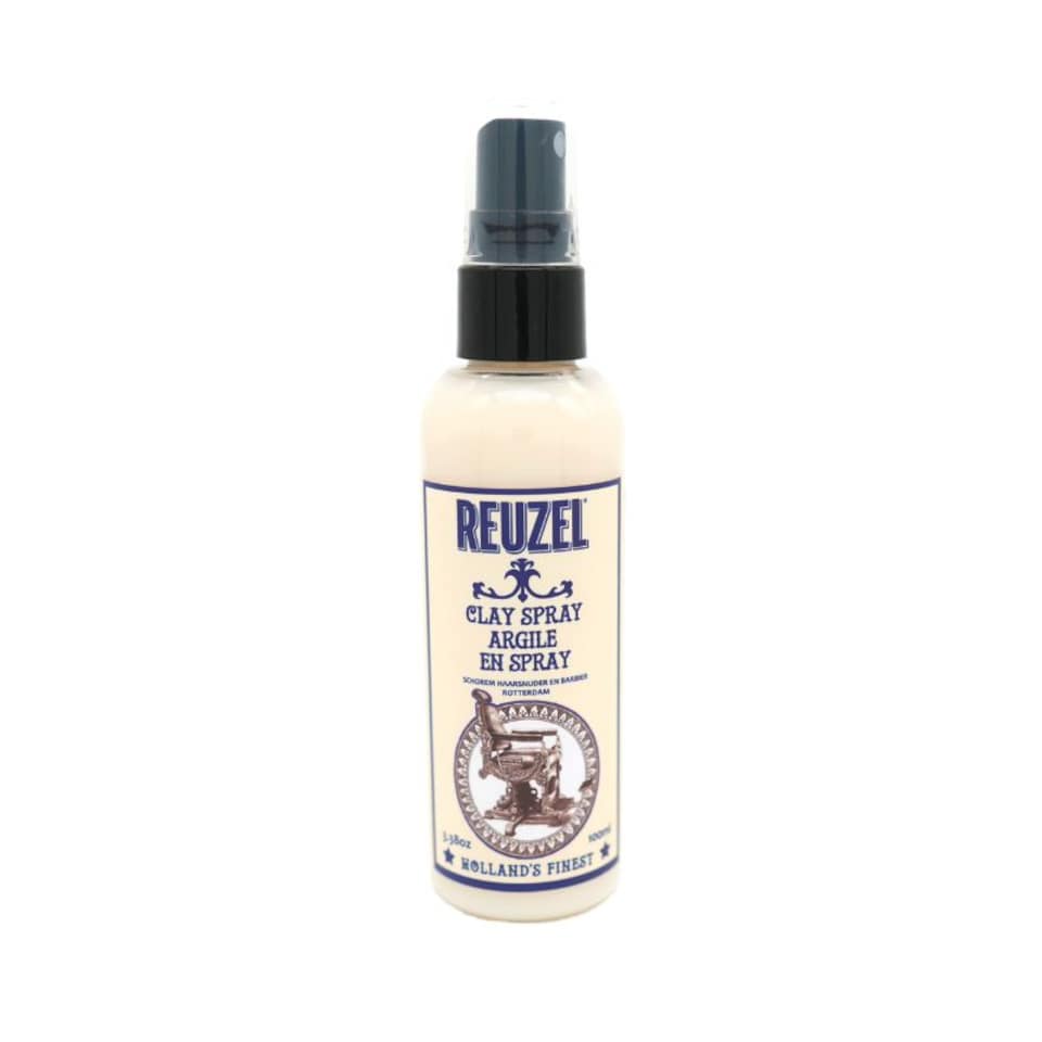 Reuzel Clay Hairspray for Men, Texturizing & Volumizing Spray, Matte Finish, Lightweight Hold, 3.38oz 100ml