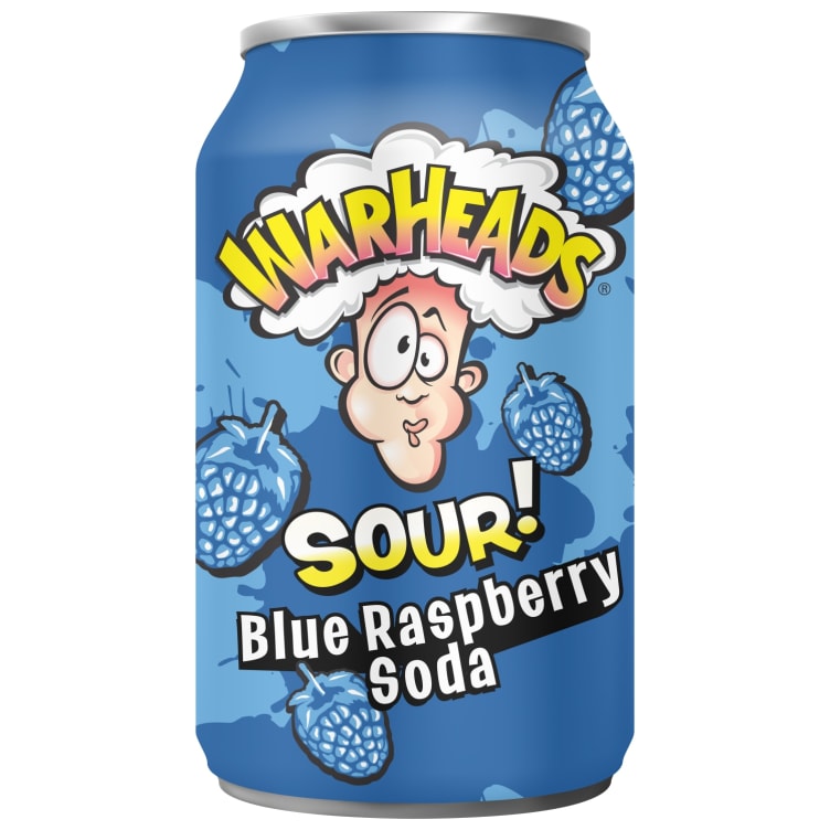 Warheads Blue Raspberry Sour Soda 355ml boks
