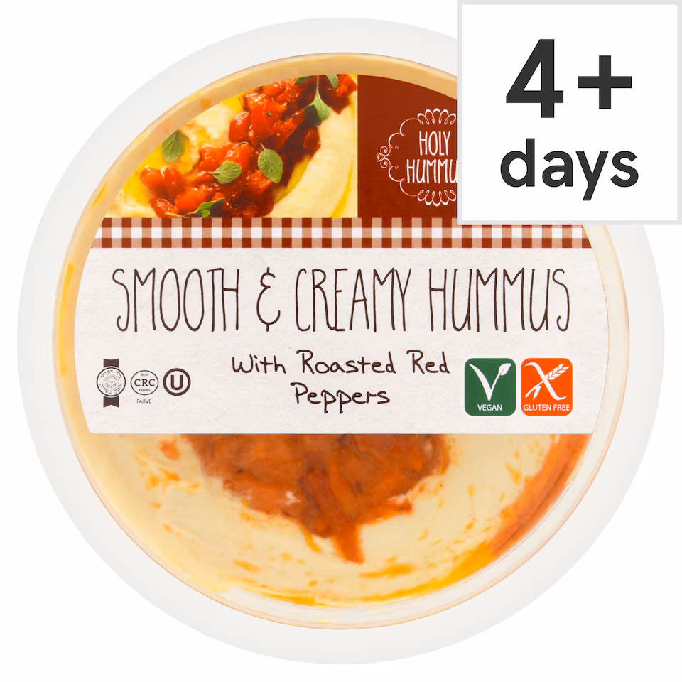 Holy Hummus Smooth & Creamy with Roasted Red Peppers 170g