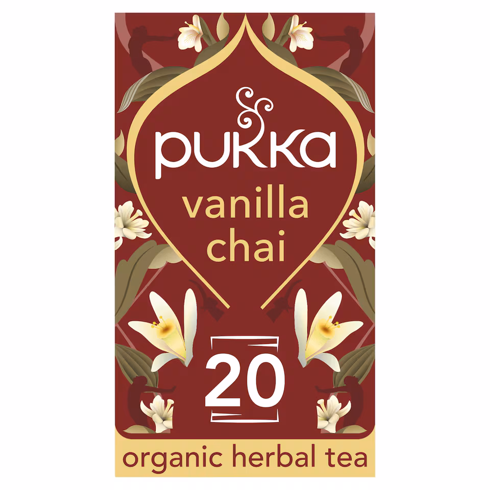 Pukka Organic Vanilla Chai Tea 20 Herbal Tea Bags 40g