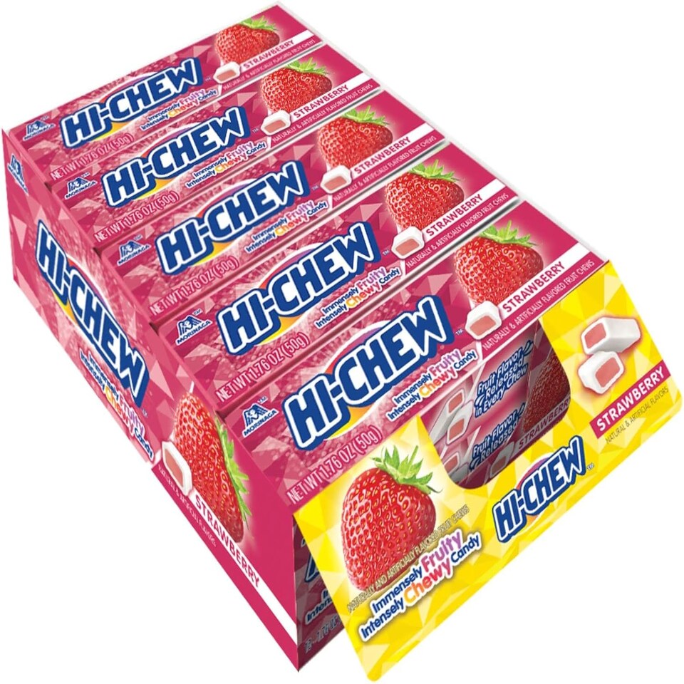 Hi-Chew Strawberry Chewy Fruit Candy 15x50g (Total 750g)