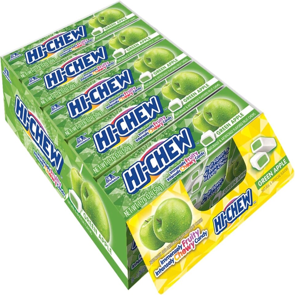 Hi-Chew Green Apple Chewy Fruit Candy 15x50g (Total 750g)