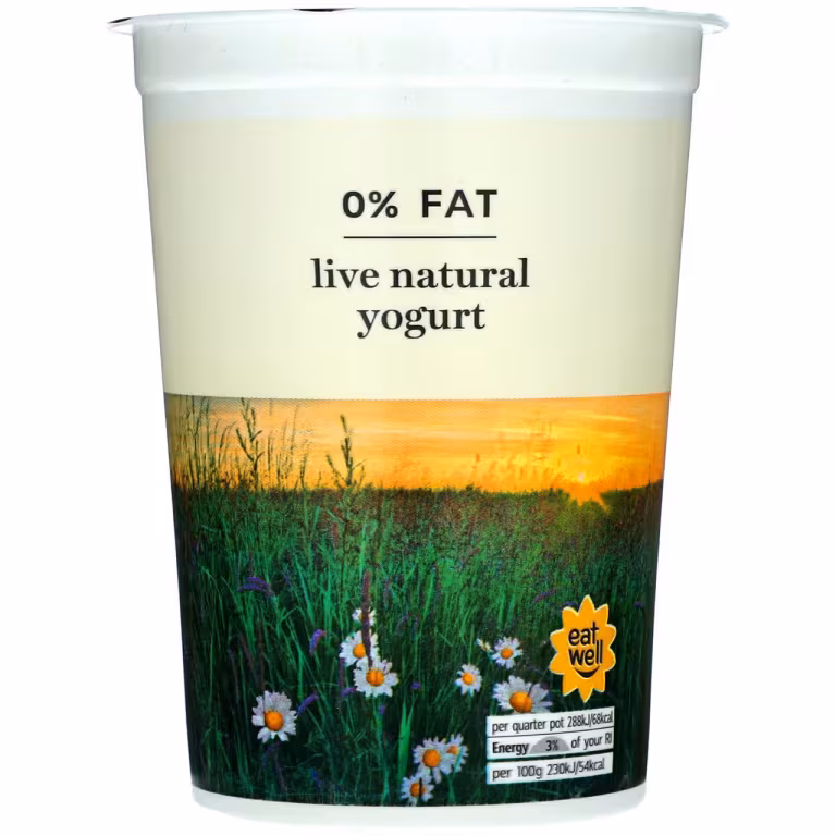 M&S 0% Fat Live Natural Yogurt