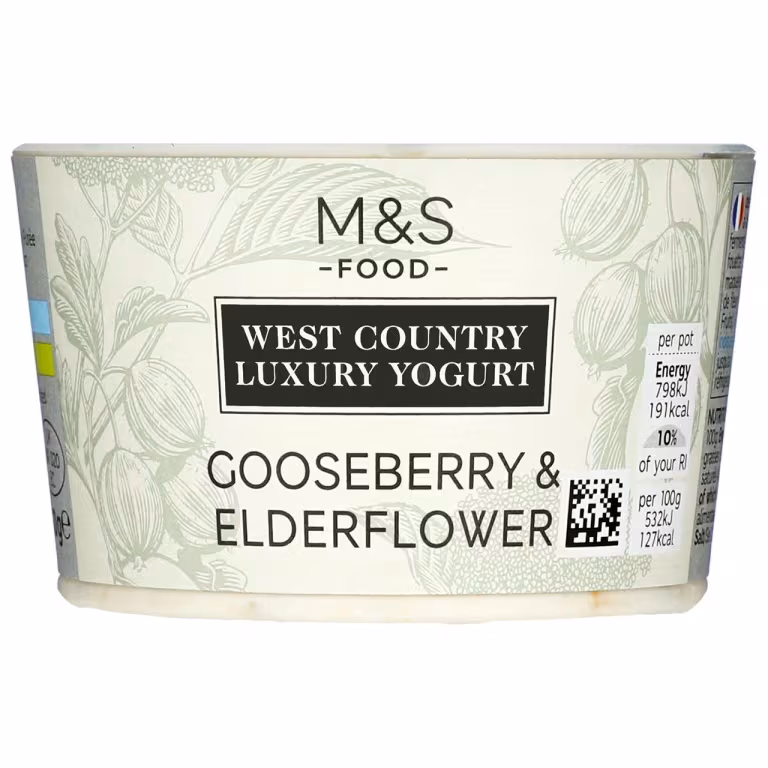M&S West Country Luxury Gooseberry And Elderflower Yogurt