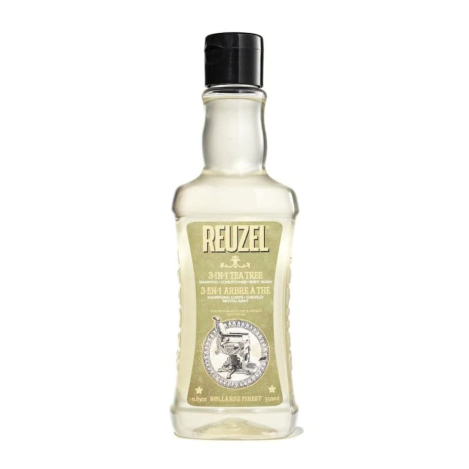 Reuzel 3In1 Tea Tree Shampoo Cleanses Hair and Body Soothes and Moisturizes Your Skin and Is Ideal for Overall Scalp Care Rinses Clean and Can Be Used Daily Vegan Formula 350 ml