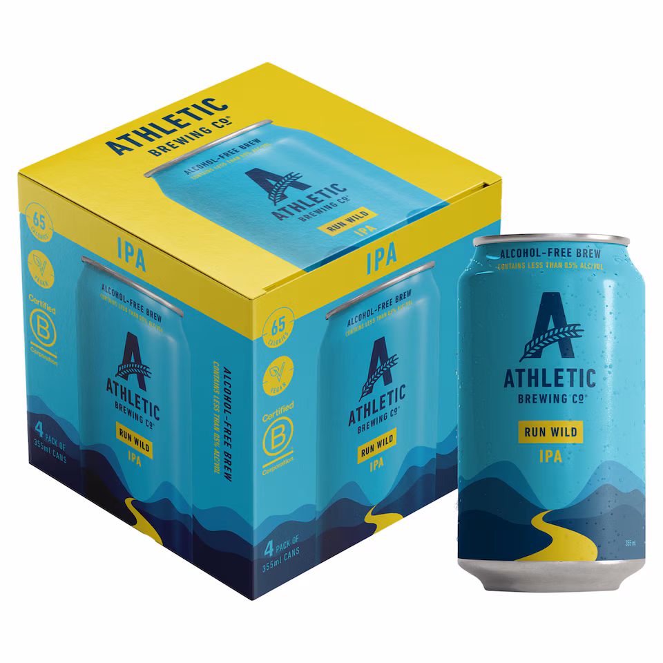Athletic Brewing Co. Run Wild Alcohol Free Ipa 4X355ml