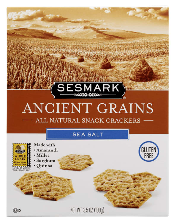 Urkorn Crackers m/Havsalt Gl.Fri 100g Sesmark