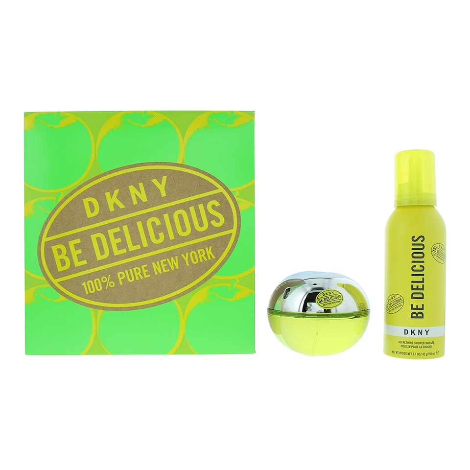 DKNY Be Delicious Gift Set EDP 100ml - Refreshing Shower Mousse 150ml