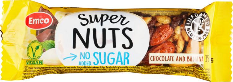 Superbar Chocobana 35g glutenfri u/Sukker