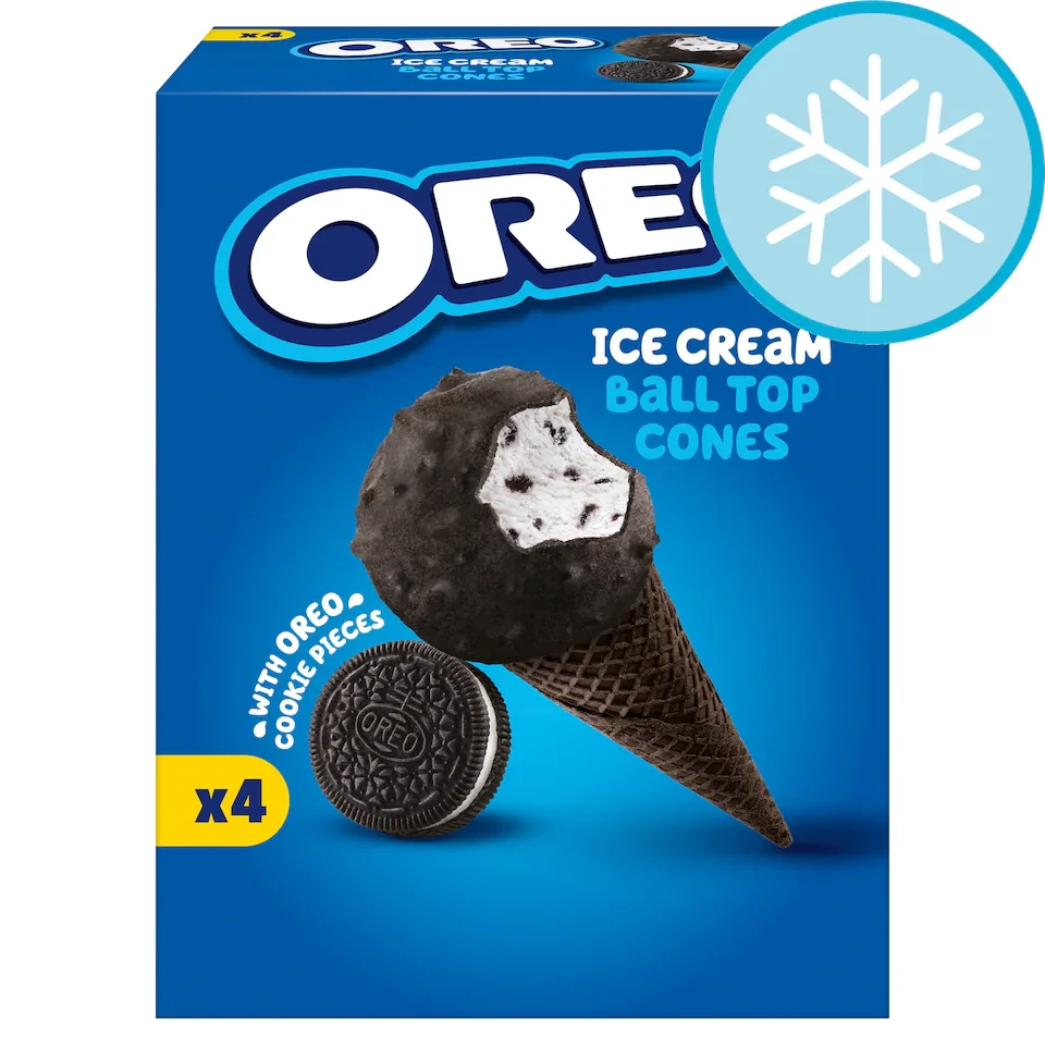 Oreo Ice Cream Cones 4 Pack 400Ml