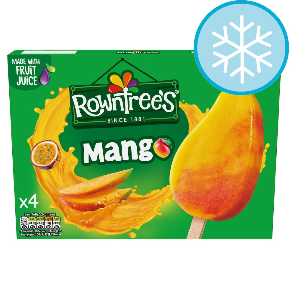 Rowntrees Mango Ice Lollies 4x70ml