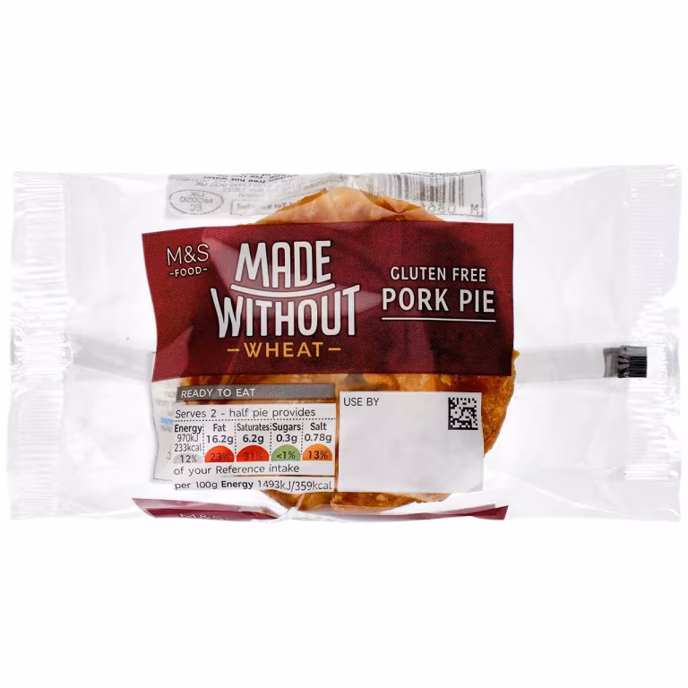 M&S Made Without Wheat Gluten Free Pork Pie