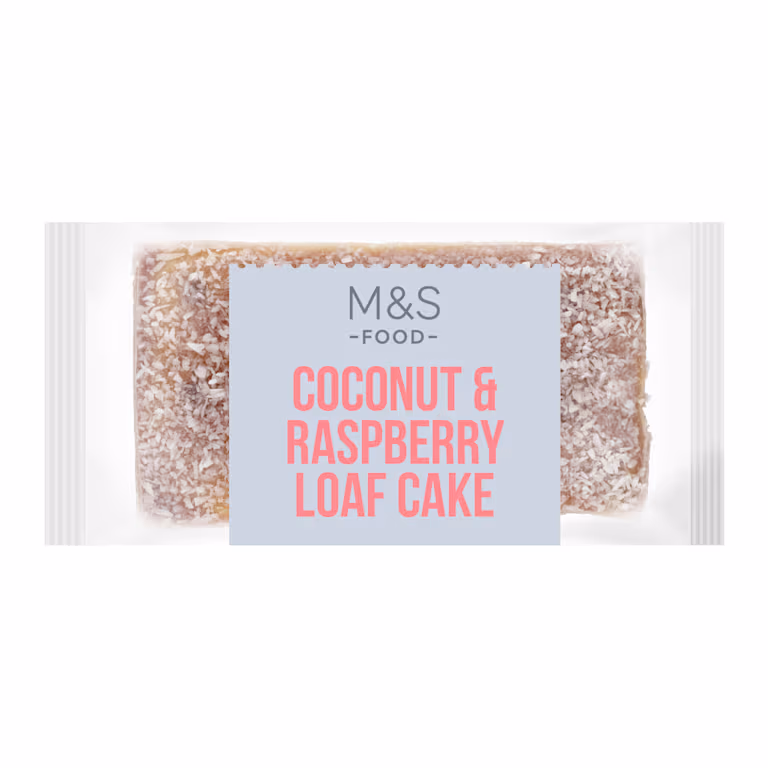 M&S Coconut & Raspberry Loaf Cake