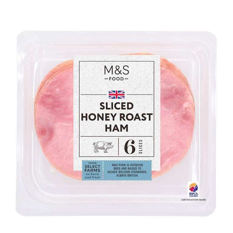 M&S British Outdoor Bred Sliced Honey Roast Ham