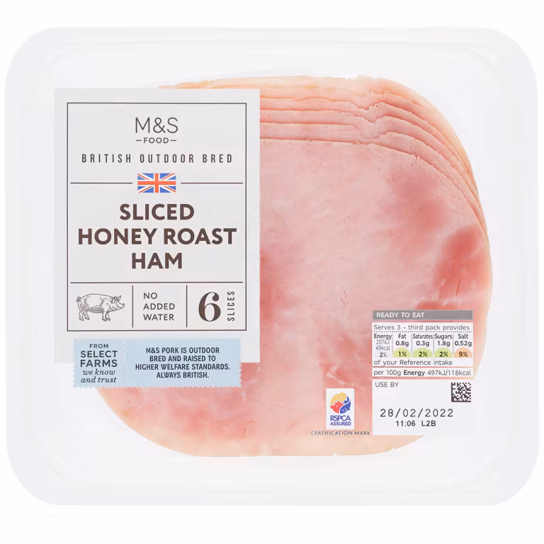 M&S British Outdoor Bred Sliced Honey Roast Ham