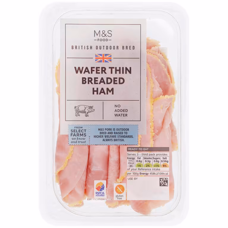 M&S British Outdoor Bred Wafer Thin Breaded Ham