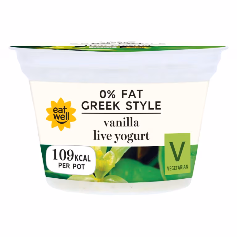 M&S 0% Fat Greek Style Vanilla Live Yogurt