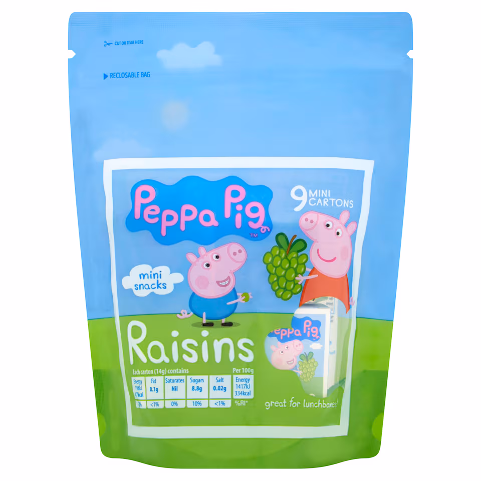 Peppa Pig Mini Snack Raisins 9X14g