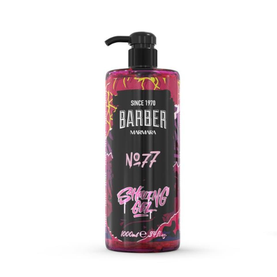 Barber Marmara No.77 Transparent Non-Foaming Shave Gel with Pump 1L