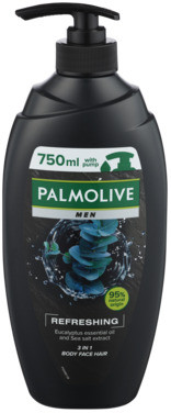 Palmolive men Dusjsåpe Refreshing 3i1 750ml Pumpe
