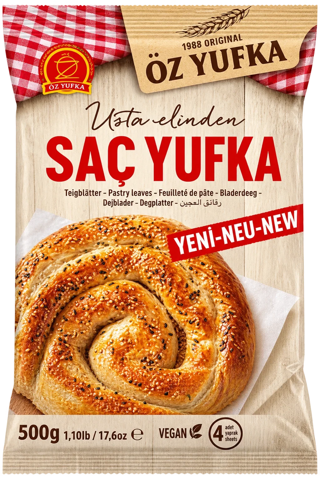 Öz Yufka Saç Yufka 500g