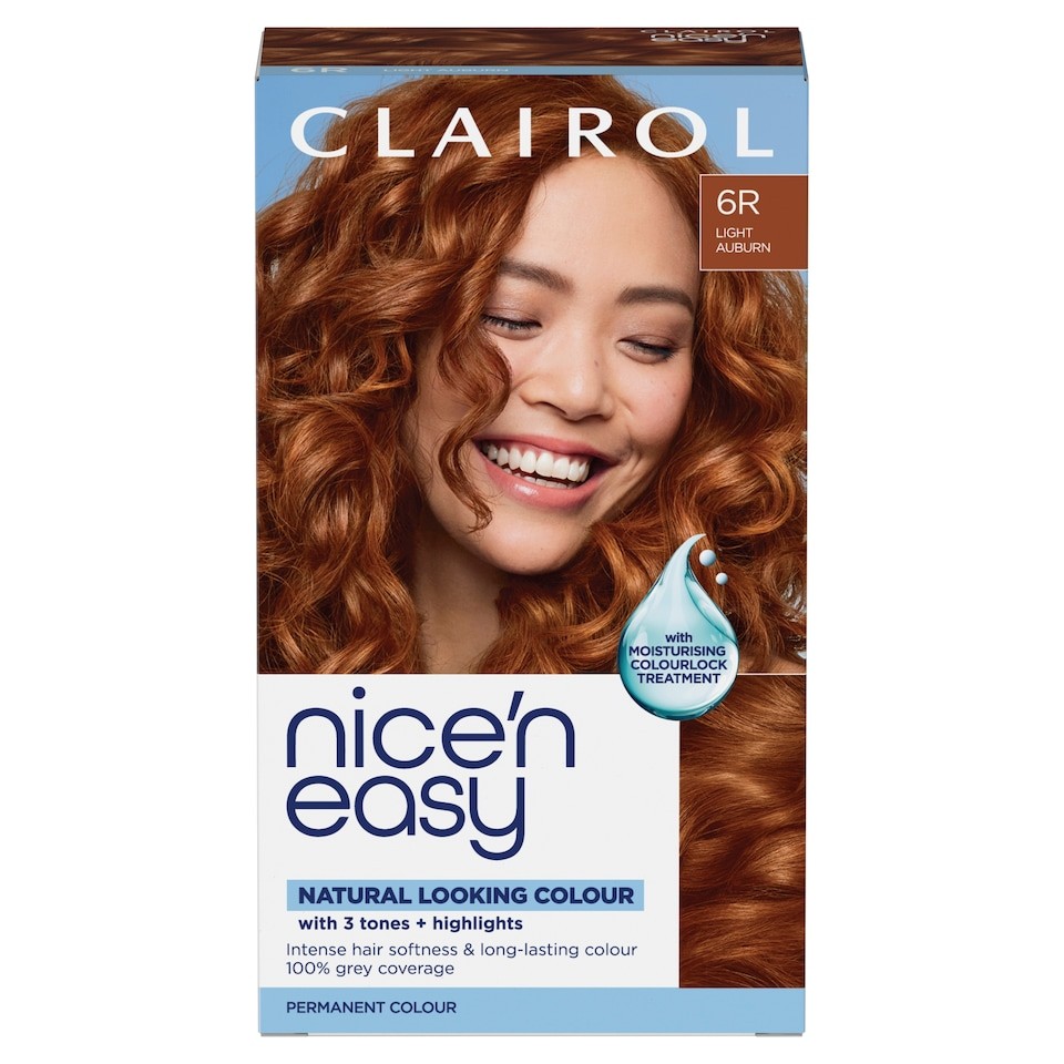 Clairol Nice'N Easy Crème Permanent Hair Dye 6R Light Auburn
